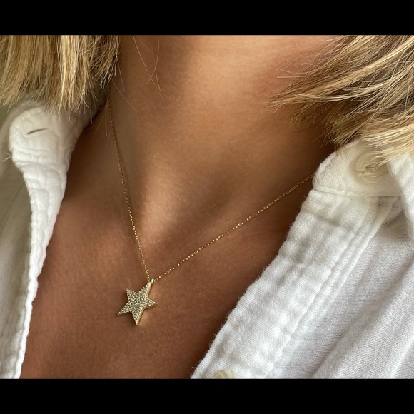 Gold star necklace star pendant necklace - Picture 2 of 8